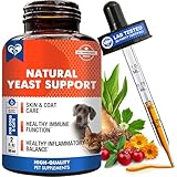 Natural Cats & Dogs Yeast Infection Anti Itch Treatment - Itchy Ears, Skin & Allergy Symptoms Relief - Reduces Inflammation & Relieves Irritation - Herbal Medicine Supplement Drops