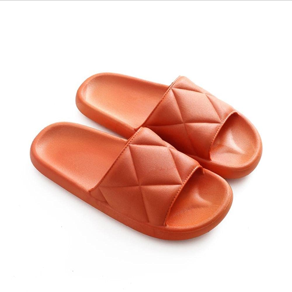 CCFF Sport Flip Flops, Summer home thick end couple bathroom sandals-Orange_7-7.5 [Recommendation 6.5 = 7 foot wear],Comfortable casual outdoor slippers，