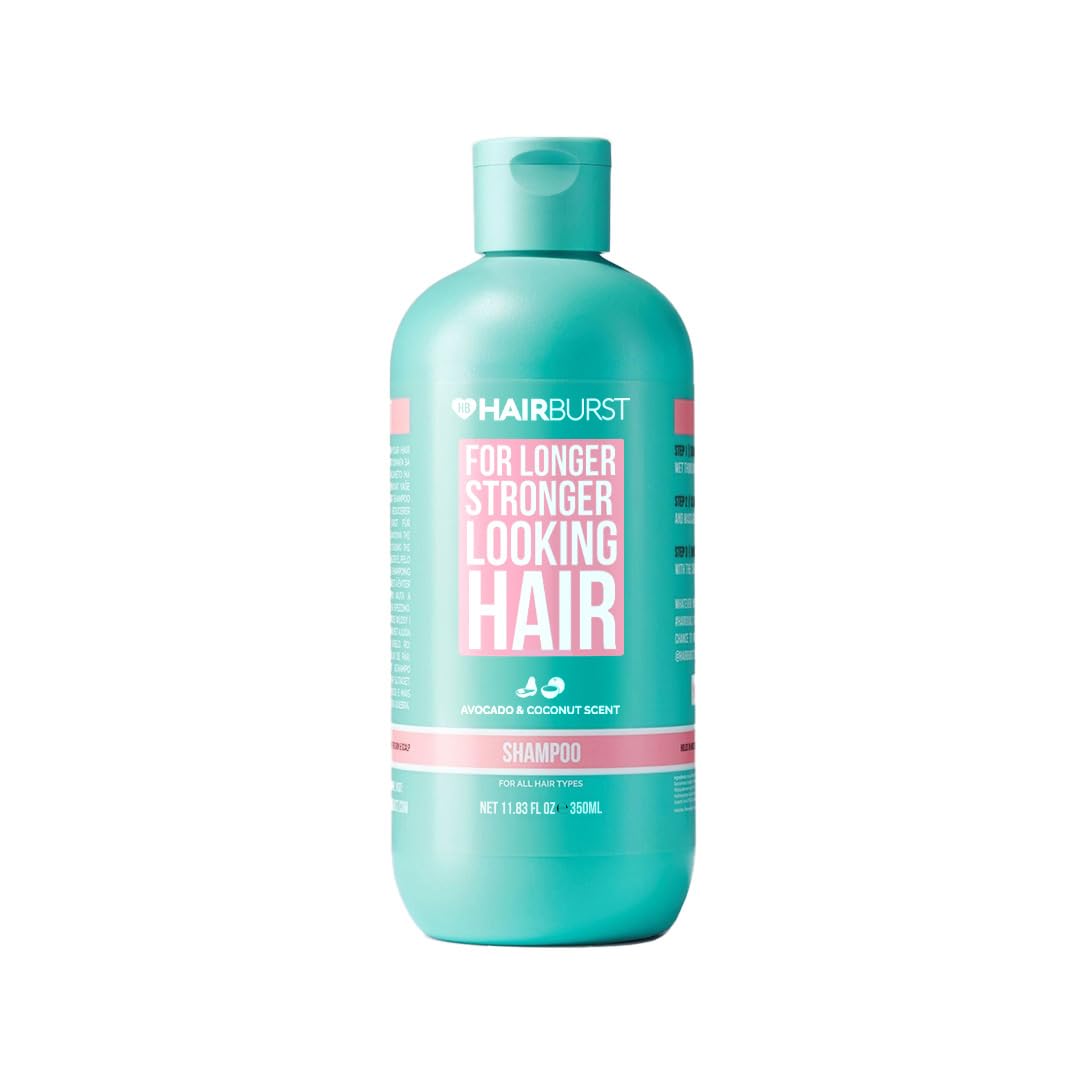 HAIR BURSTHair Growth Shampoo - Reduces Hair Loss - Strengthens Existing Hair Growth - Contains No SLS and Parabens - Coconut and Avocado Aroma - New Bigger Bottles 350ml