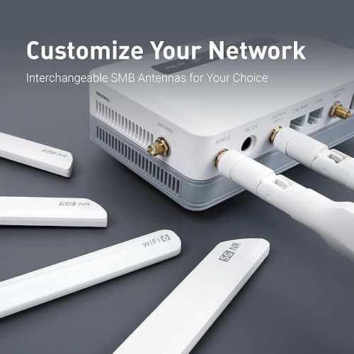 Miniatura 5 de GL.iNet Router GL-XE3000 (Puli AX) 5G con ranura para tarjeta SIM dual, enrutadores celulares Wi-Fi 6, batería incorporada, Multi-WAN, VPN, OpenWrt,