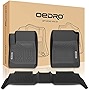 OEDRO Floor Mats Compatible for 2015-2022 Chevy Colorado Crew Cab / GMC Canyon Crew Cab, Unique Black TPE All-Weather Guard Includes 1st and 2nd Row: Front, Rear, Full Set Liners