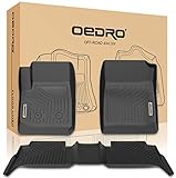 OEDRO Floor Mats Compatible for 2015-2021 Chevy Colorado Crew Cab / GMC Canyon Crew Cab, Unique Black TPE All-Weather Guard Includes 1st and 2nd Row: Front, Rear, Full Set Liners