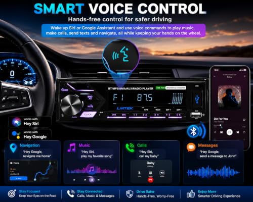 Image of MP3-920 Car Stereo MP3 Player with Bluetooth, FM Radio, USB, TF Card & AUX, 45W x 4 Output, 7-Color LED Backlight