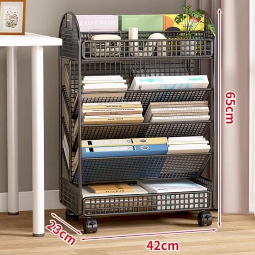 Meuble d'appoint gain de place avec étagère mobile dorée pour petits espaces - 3