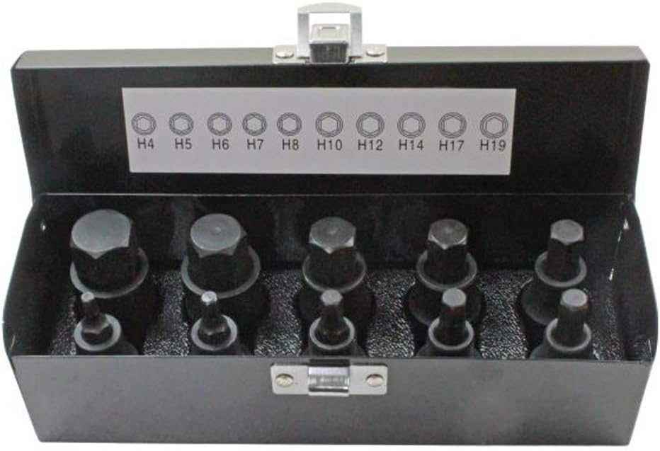 Anntuk US. PRO by Bergen Impact HEX BIT Sockets Set 1/2" Dr Impact Allen Keys H4 to H19 S2 Steel (Bergen Fully rebranding to US. PRO)