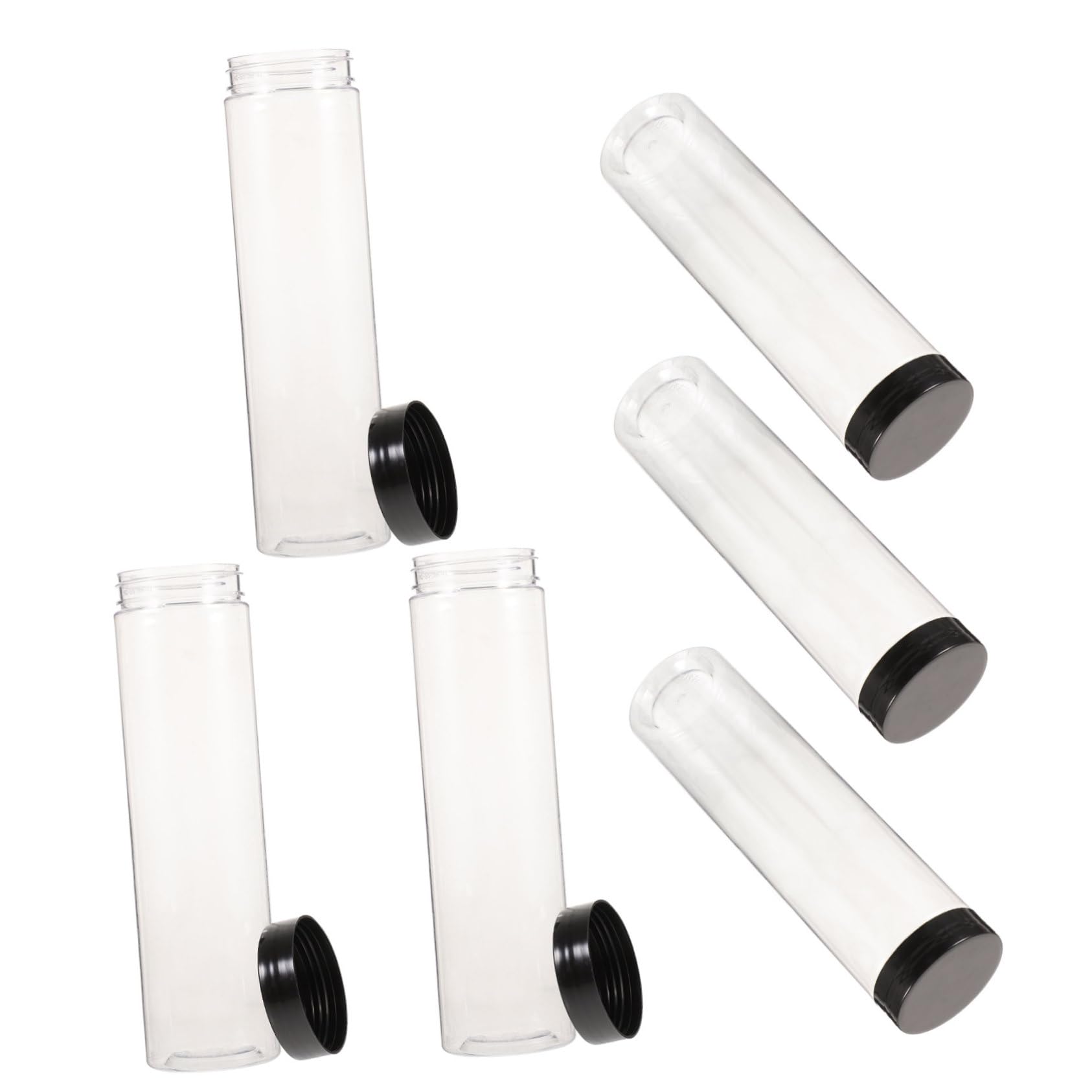 HEALEEP Juice Storage Bottles Reusable Drink Bottles Lids for Restaurants Cafes and Homes