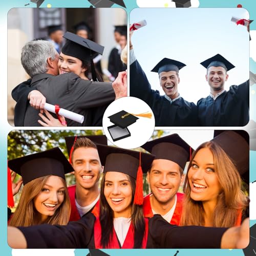 BbiuRer 3 Stück Graduation Deko, Faltfreie Direkte Verwendung, Abschluss Geschenk Schüler, Graduation Hat, Abschluss Geschenk, Geschenkbox Für Abschlussfeiern Verpacken Süßigkeiten Schokolade