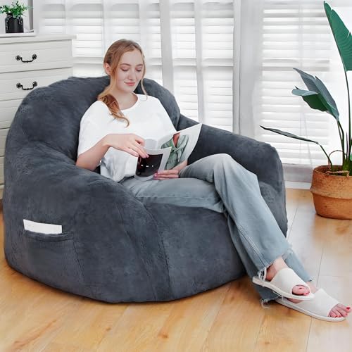 Gohoros SA-GREY Giant Bean Bag Chair cover