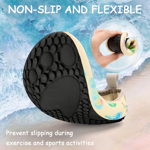 Image of ANLUKE Kids Boys Girls Water Shoes Barefoot Aqua Socks Fast Dry Beach Swim Outdoor Sports Shoes for Toddler