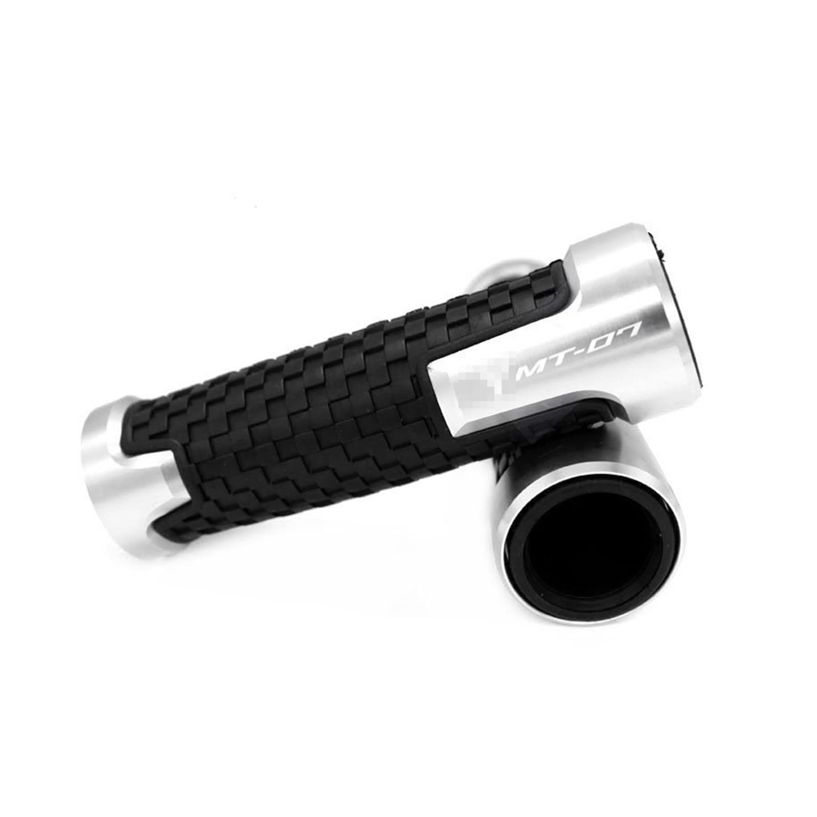 Poignées de guidon 22mm pour MT-07 et FZ-07 Tracer en caoutchouc argent