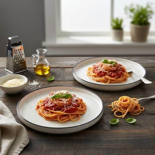 Image of Beyond Homes Ceramic Dinner Plates (Black and White), Set of 2
