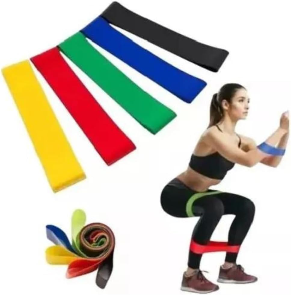 Kit Elástico Extensor Para Exercícios Faixa De Borracha Academia ...