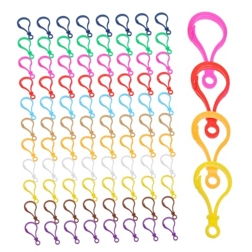 MUELODSIC 120piezas Ganchos De Llaveros De Plástico Coloridos Clips De Langosta Para Accesorios De Lanyard y Ornamentos Para Creaciones De Joyería y Claves
