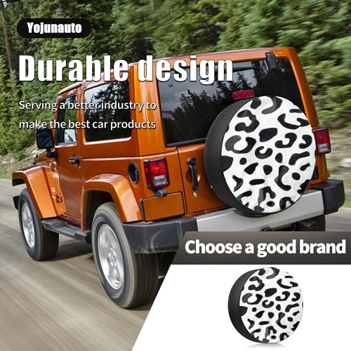 Image of Spare Tire Cover Fit for Trailer RV SUV Truck Tough, Waterproof Dust-Proof PVC Leather Tire Covers with Leopard Cheetah Motifs (16 inch for OD 29.92 inch - 31.10 inch)