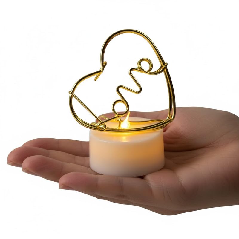 Drumstone 𝟏𝟓-𝐘𝐞𝐚𝐫𝐬 𝐖𝐚𝐫𝐫𝐚𝐧𝐭𝐲 Multicolour Flameless LED Heart Candle | Romantic Bedroom Party Wedding Decor Light | Valentine Anniversary Romantic Gift Set for Festival Home (Set of 1)-image-14