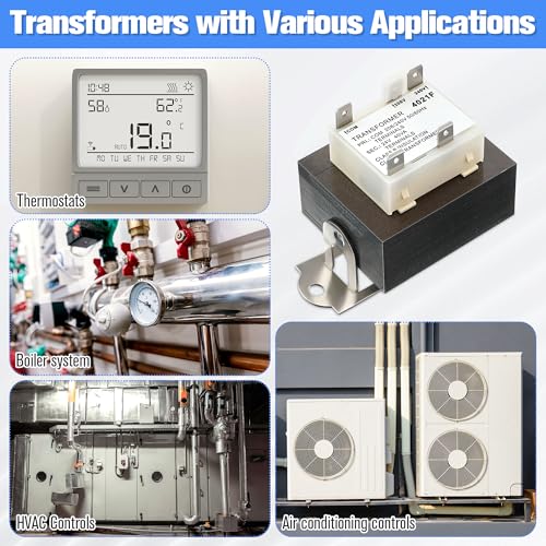 Image of 240V to 24V Transformer Secondary 24V, 0130M00138S 40VA Transformer Compatible with Goodman /Amana /Trane, HVAC Furnace Replacement Part with Foot Mount