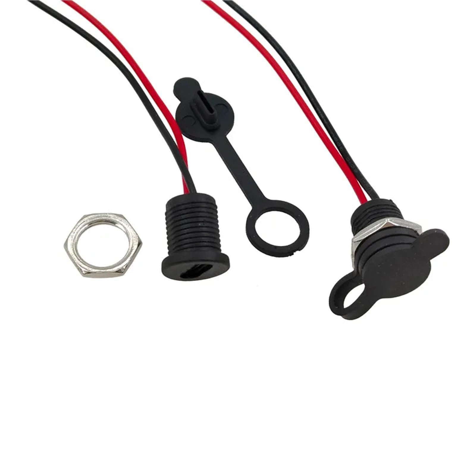 10 szt. USB-C 2/4/5-pinowe wysokoprądowe gniazdo szybkiego ładowania CC z nakrętką PH2.0 zatrzaskową płytką typu C żeńskie wodoodporne gniazdo złącza (4-liniowy biały zamek)