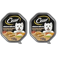 Cesar Selezioni dell'orto Cibo per Cane con Tacchino, con cuore di verdure e mix di riso 150 g