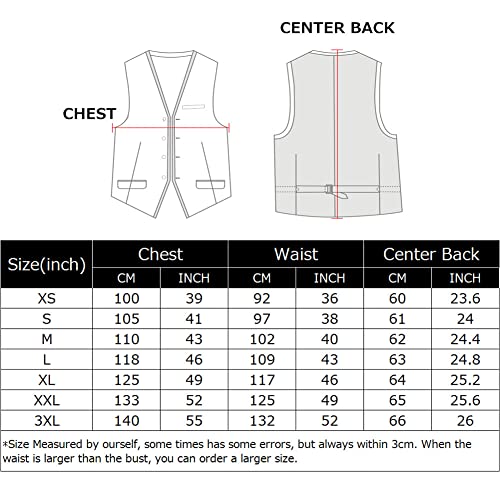 Holivyer Men's Suit Vest Black Slim Fit Business Wedding Formal Dress Waistcoat Vest With Pockets For Suit Or Tuxedo M #TOP3