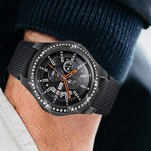 [2 Pack] JZK Samsung Galaxy Watch 42mm Bezel Ring Styling,Adhesive Cover Anti Scratch & Collision Protector Bezel Loop+Screen Protector Case for Galaxy Watch 42mm Smartwatch Accessories - Thumbnail 7