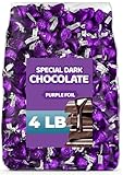 Special Dark Chocolate - 4 LB (Approx. 400 pcs) - Bulk Individually Wrapped Purple Foil Candy