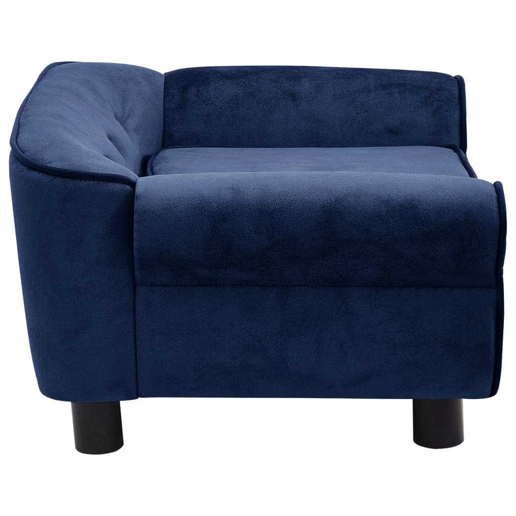 Canapé pour Chien Bleu 72x45x30 cm en Peluche - Stable et Robuste - Lit, Panier, Fauteuil pour Chat et Animaux de Compagnie