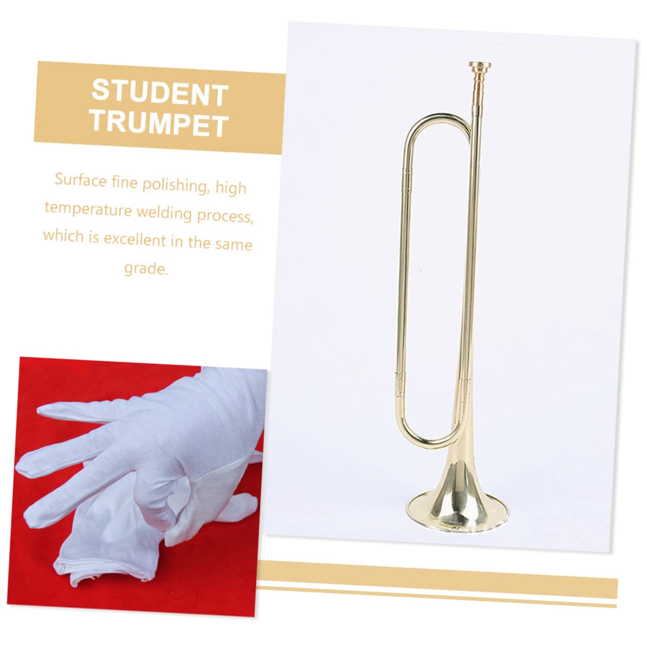 UPKOCH Tromba Per Principianti Per Bambini Tromba Musicale Giocattolo Strumento A Fiato Per Ragazzi E Ragazze Robusta Costruzione in Metallo Giocattolo Educativo Per La Musica Precoce