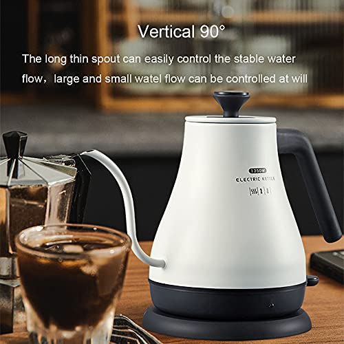 Tetera eléctrica cuello de ganso 1 litro 1350W blanca miniatura 6