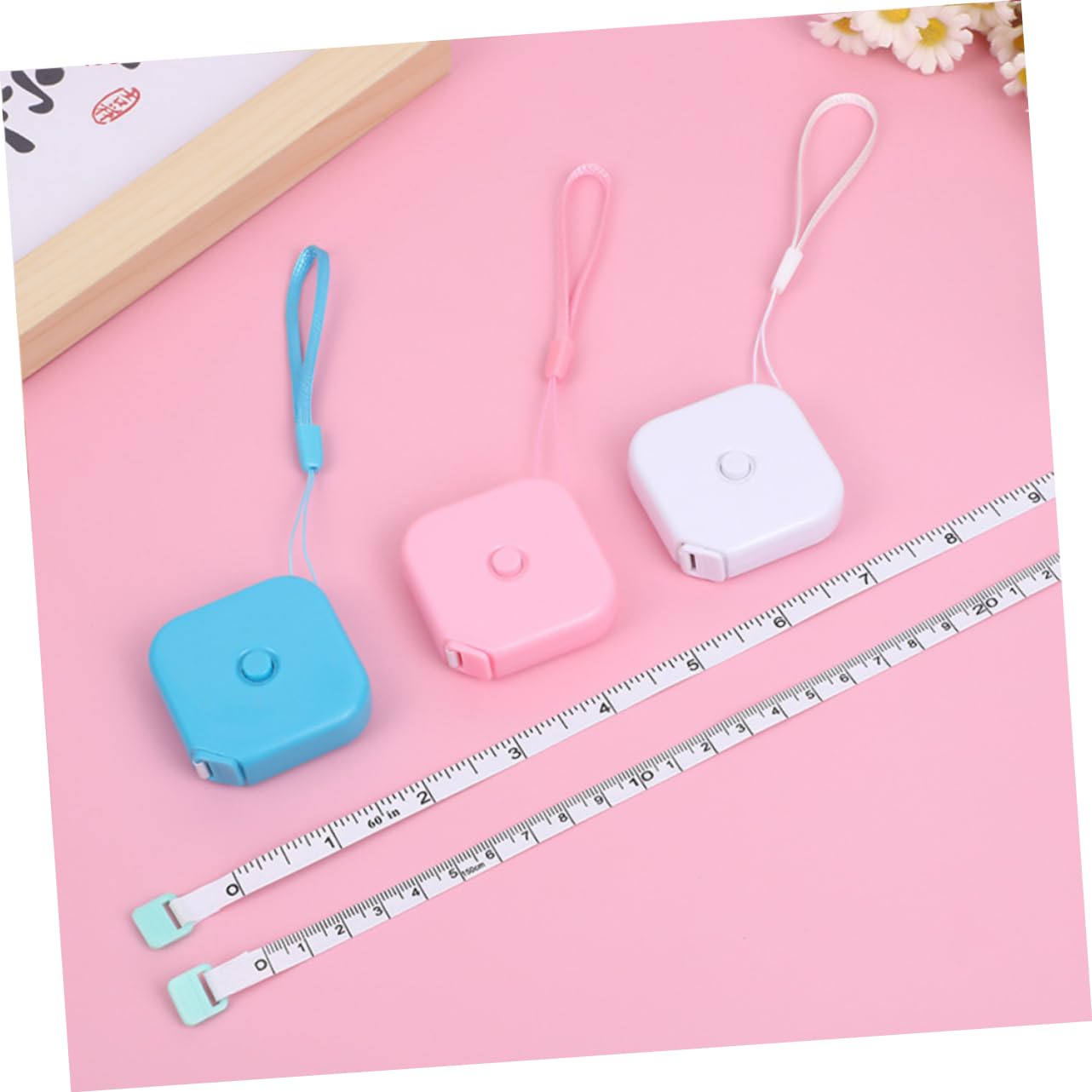SHINEOFI 5 Sätze Kleines Maßband Körperband Mini Messung Maßband Maßschneidern Für Faltbar Dekoratives Taschen Maßbänder Nähen Plastik 4 Stücke * 5