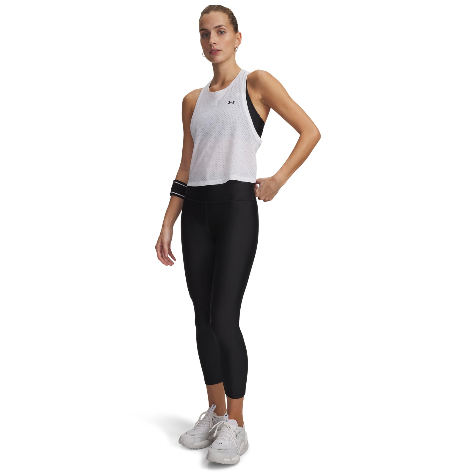 Under Armour Armour Hi Ankle Leg - Leggings Deportivos de Cintura Alta con tecnología antiolor, Mallas Deportivas Transpirables con Tejido Heatgear Mujer