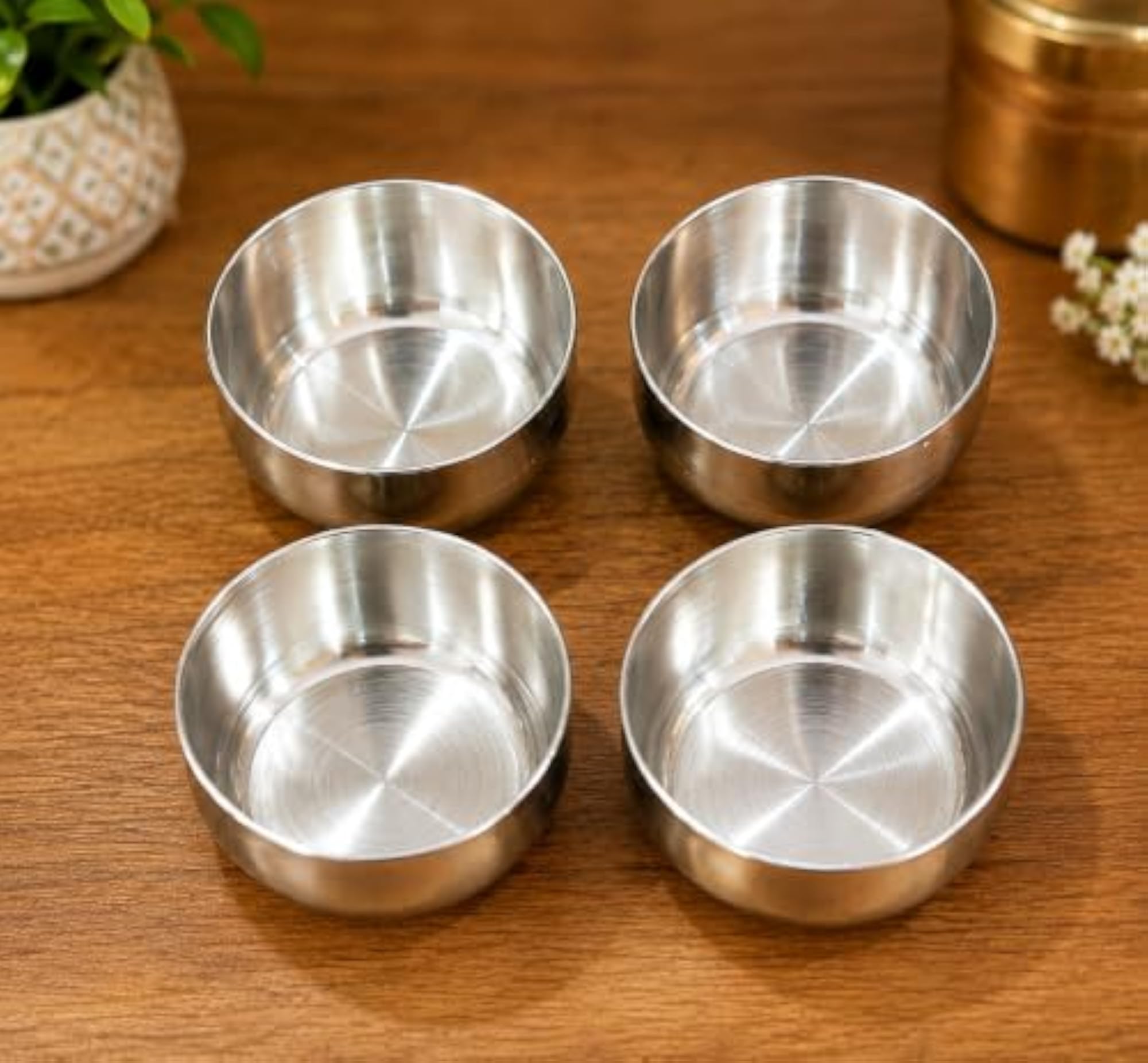 Premium Silver Plated Bowl Set with Elegant Finish