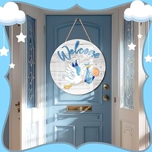 Chunful Baby Boy Door Sign Gender Reveal Welcome Sign Hanging Wreath Round Rustic Wood Farmhouse Decorations Holiday Front Door Decor for Baby Shower Porch Party Supplies Chunful Baby Boy Door Sign Gender Reveal Welcome Sign Hanging Wreath Round Rustic Wood Farmhouse Decorations Holiday Front Door Decor for Baby Shower Porch Party Supplies