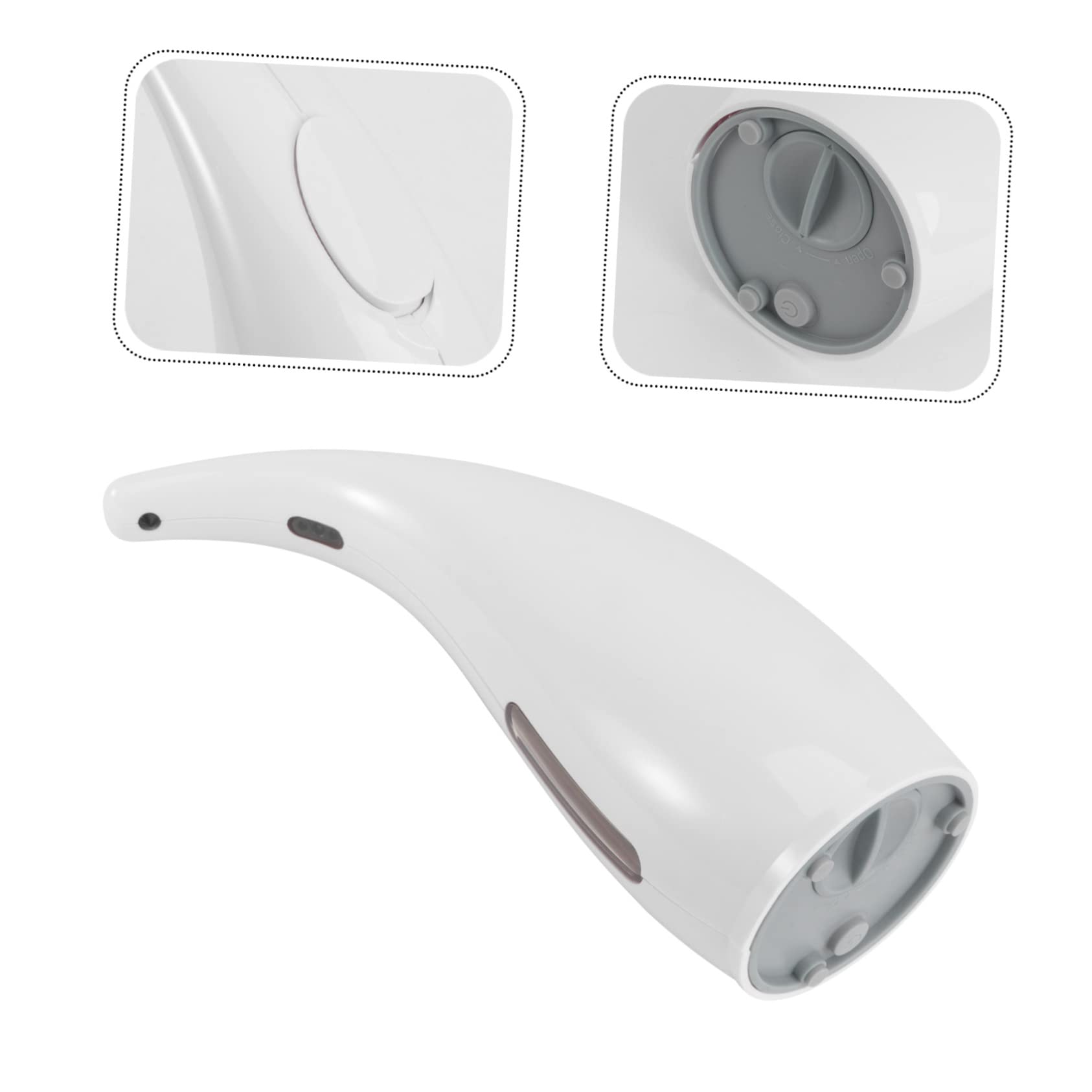 TOPBATHY Distributore Sapone Automatico da 300ml, Sensore di Movimento in Abs Bianco Dosatore Sapone Liquido senza Batteria, per Bagno e Cucina