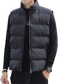 Haitpant Men Autumn Winter Sleeveless Jacket Casual Stand
