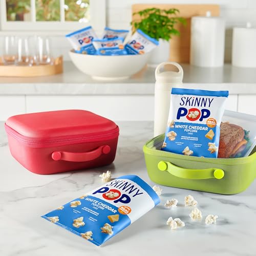 Image of SkinnyPop Popcorn, Original & White Cheddar Variety Pack, Gluten-Free Snacks, 0.5 oz Bags (40 Count)