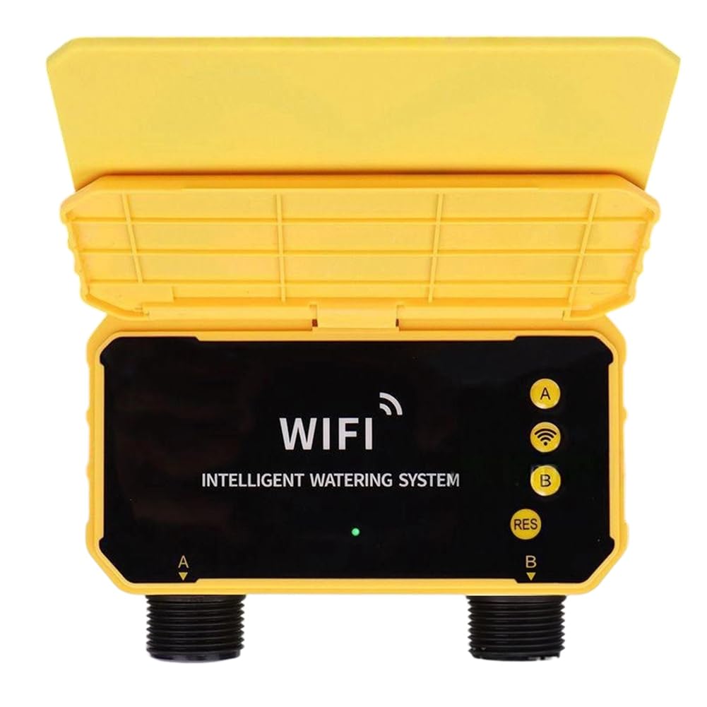 Aundhegrtt Solar Powered Automatic Irrigation Sprinkler WiFi Smart Plastic Watering Timer Garden Lawn Greenhouse 1 Water
