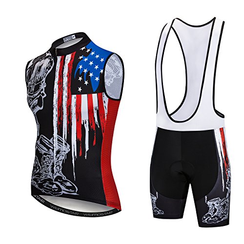 Conjunto de camiseta y pantalones cortos de ciclismo para hombre, transpirable, para verano, al aire libre, ropa de bicicleta juvenil, Conjunto de pantalones cortos sin mangas, 3X-Large