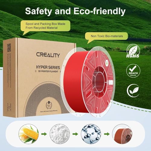 Creality Hyper PLA Filamento RFID multicolor de 1.75 mm optimizado para evitar enredos 3