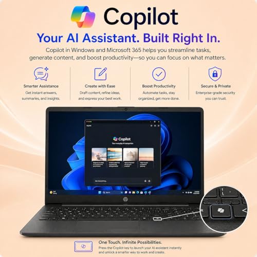 Image of HP 255 G10 Business Laptop • AMD Ryzen 7 7735U • 15.6 inch FHD IPS Display • Dedicated Copilot Key • 16GB DDR5 RAM • 512GB SSD • HDMI • Wi-Fi 6 • BT 5.4 • Fast Charging • Windows 11 Pro • WOWPC USB