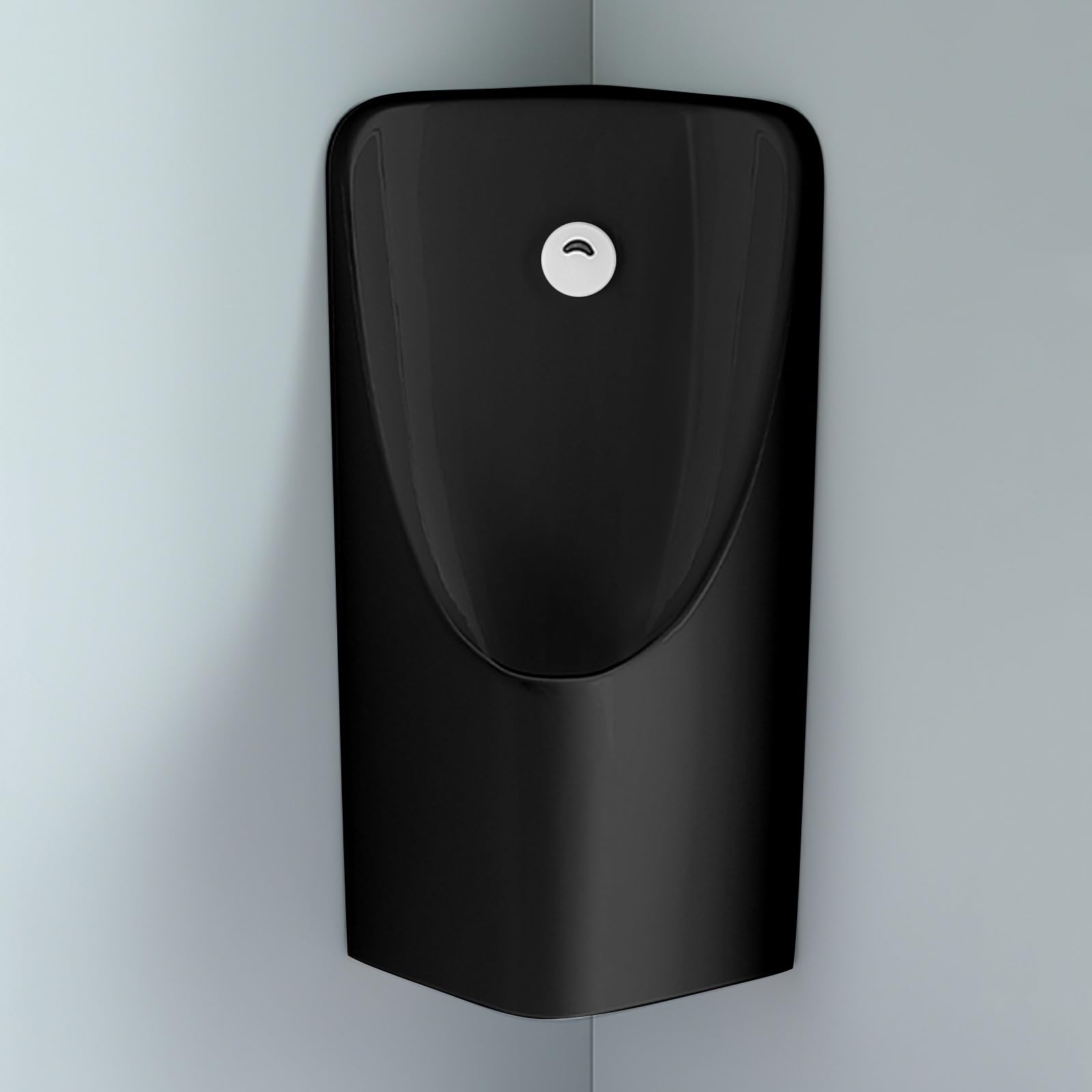 Orinal de pared para hombre con fregadero y grifo, diseño a prueba de fugas, ideal para bares, hoteles, baños públicos, elegante pissoir negro para baños de hombres
