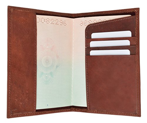 Marshal® Wallet Genuine Leather Passport Cover - A Great way to Protect your Passport and your Privacy (Burgundy)2
