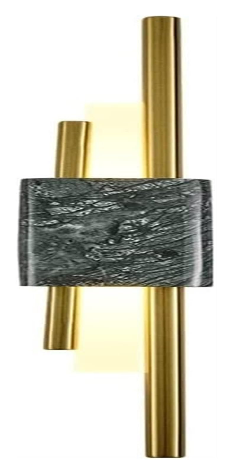 HCZKIUJY Wall Lamp Brushed Brass Sconce Lamps Minimalist Long Strip Sconces Lights Imitation Marble Wall Light LED Lighting Fixture for Bedroom, TV Wall, Dining Room (Green)