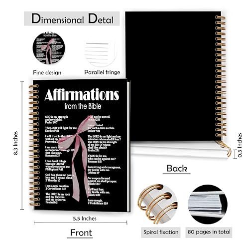 Journal d'affirmations de la Bible et carnet chrétien pour notes de prière - 2