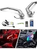 Chelhead X3 Led Fang Lights, RGB APP Remote Controlled, Turning Light Chasing Color Front Signature Light Assembly Compatible with Can Am Maverick X3 XDS XRS Max Turbo R