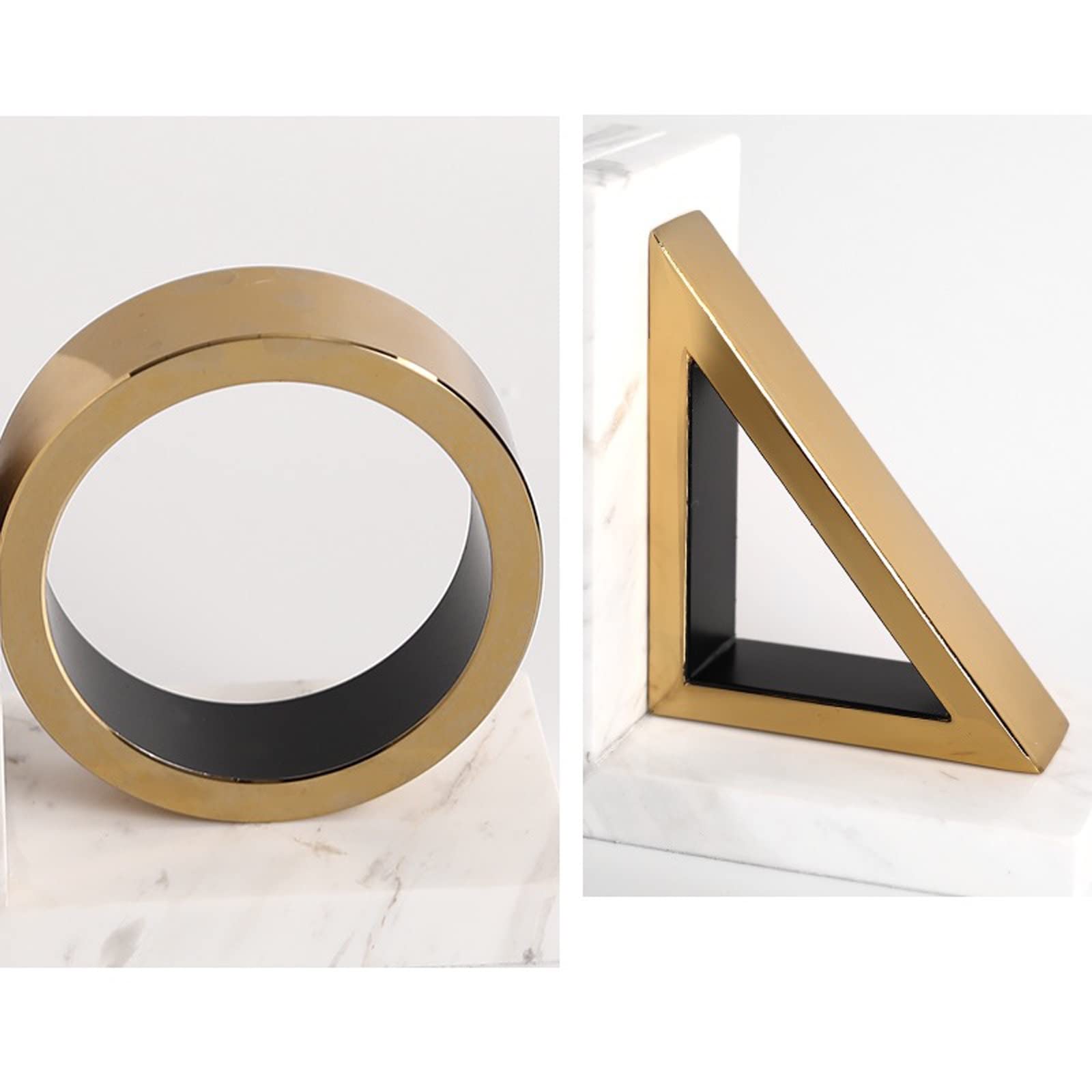 caihuashopping Wsparcie książek metal marmur książka książki dekoracja nowoczesny dom biuro półka organizer i miłośnicy książek prezenty końcówki książki na regały (kolor: A-2)