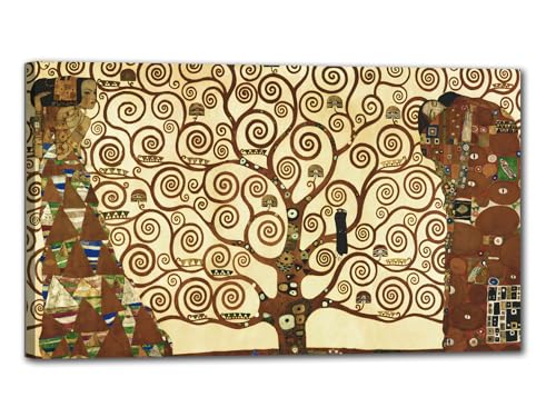 canvashop quadri moderni soggiorno Klimt Albero della vita 120X70 cm Stampe da parete per camera da letto su tela canvas