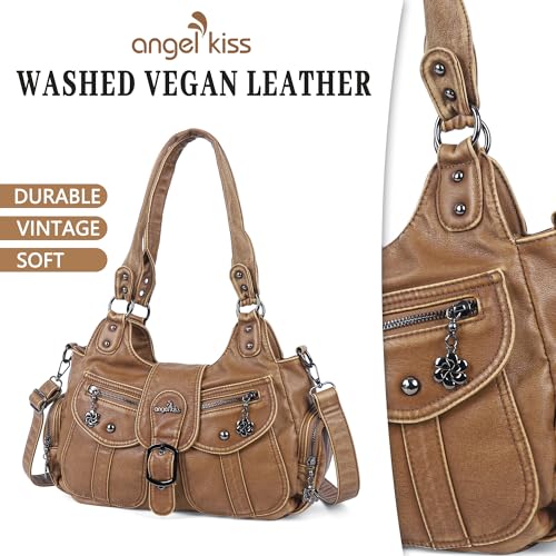 Angel Kiss Hobo Bags for Women Vegan Leather Shoulder Purses and Handbags Ladies Roomy Tote Bags Purse with Crossbody Strap4