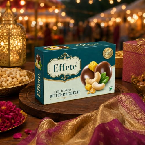 Image of Effete Choco Coated Nut Butter Scotch, Chocolaty Dryfruits, Butter Scotch chocolates packet, Chocolicious Butter Scotch, Dryfruits chocolates packet, chocolates gift pack, chocolate box (32gm)