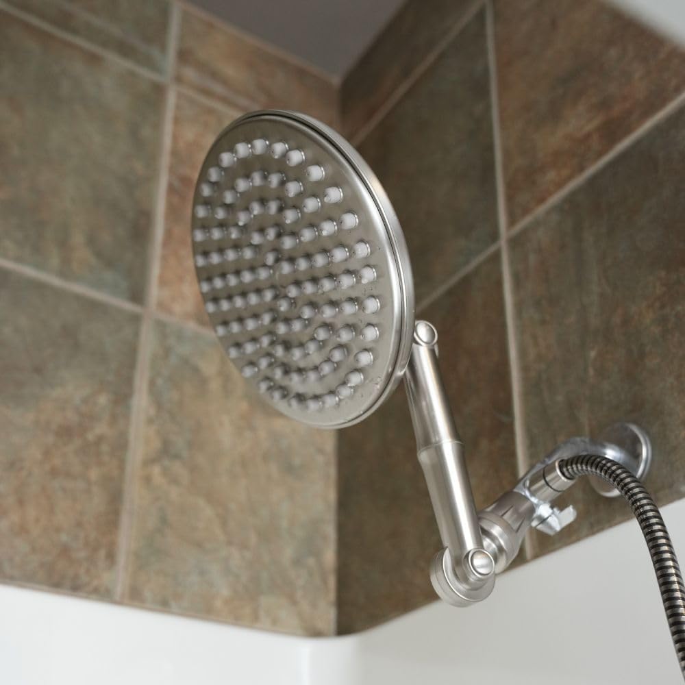 9-Inch Rainfall Shower Head - High Pressure 90-Jet Luxury Showerhead with Water Saver & Multi-Directional Flow - Easy, Tool-Free Installation - Brushed Nickel