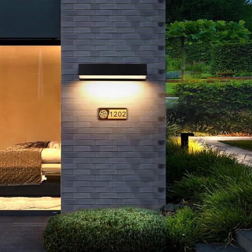 Aplique de pared exterior LED negro e impermeable para iluminar el porche 5